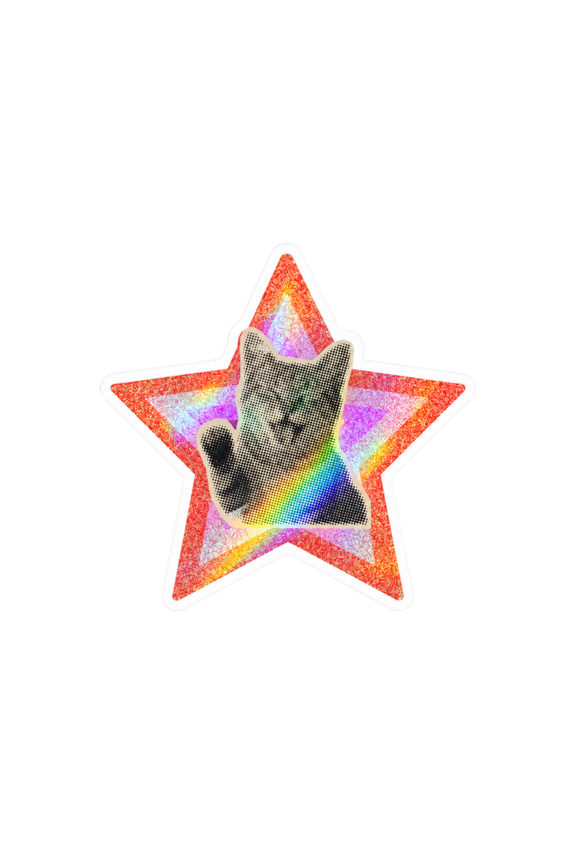 Holografische Sticker Kat