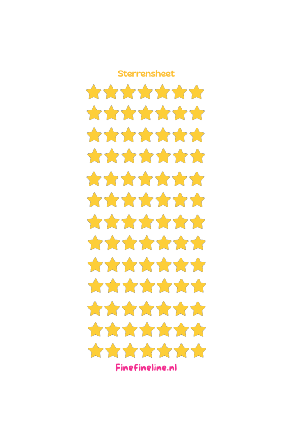 Sterren Stickervel