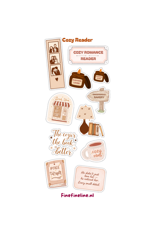 Cozy Reader Stickervel