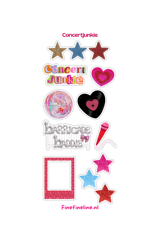 Concertjunkie Stickervel