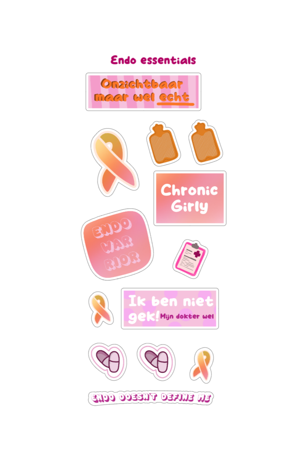 Endo Essentials Stickervel