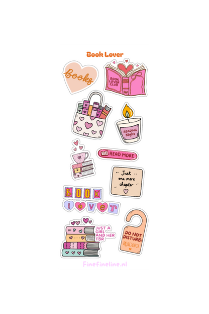 Booklover stickervel