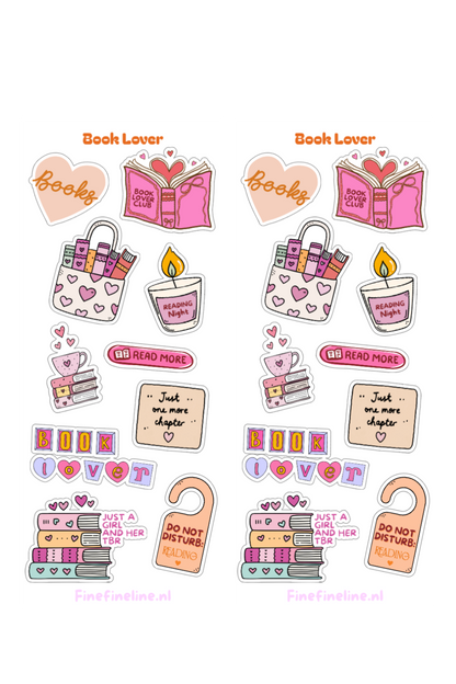 Booklover stickervel