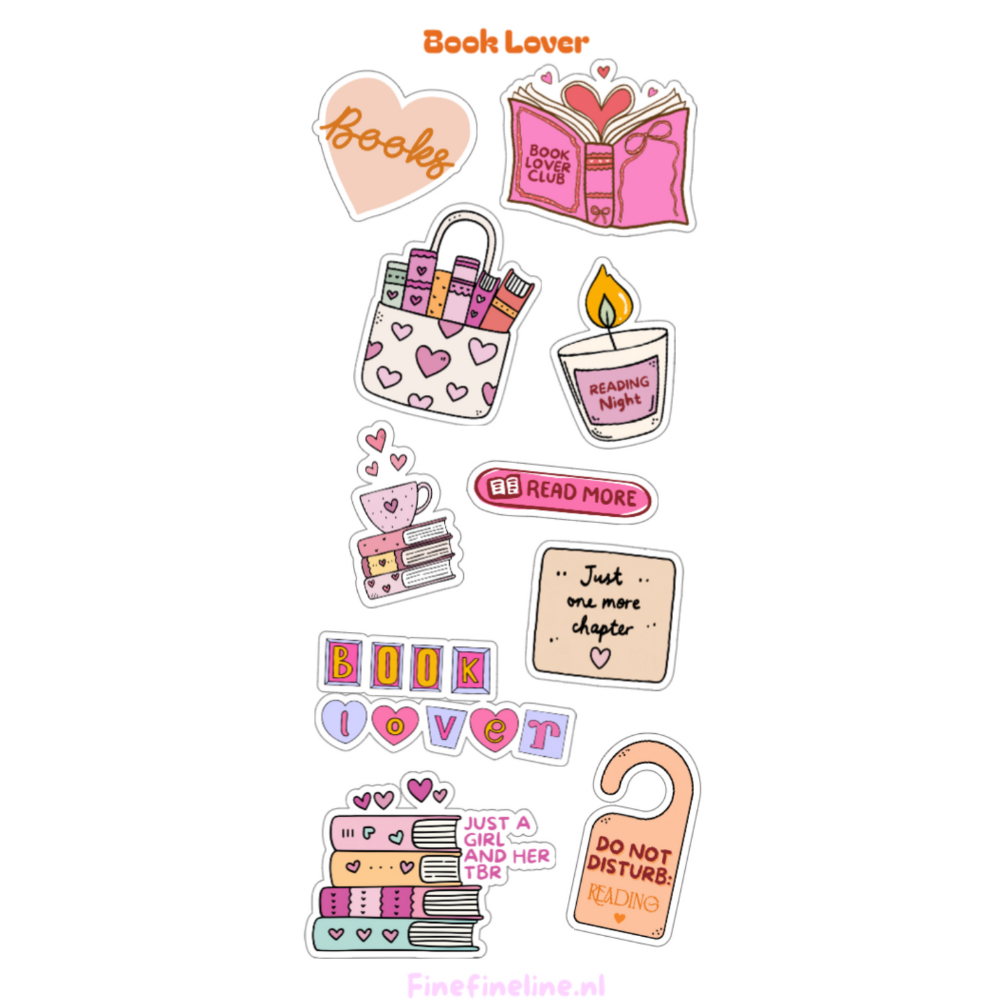 Booklover Stickervel
