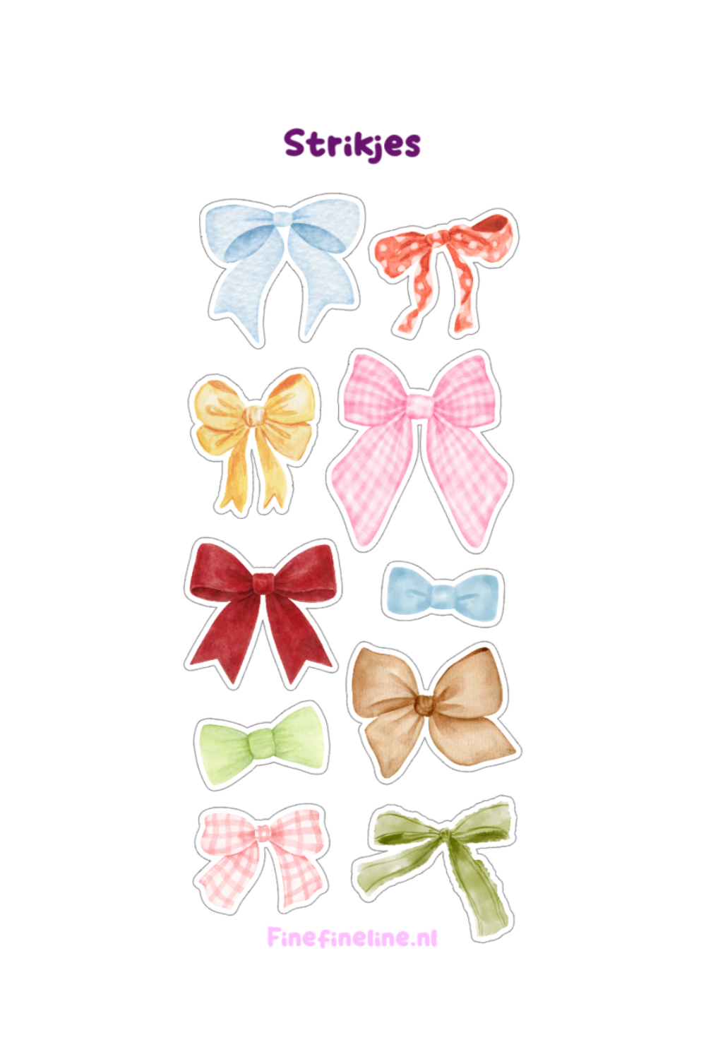 Strikjes Stickervel
