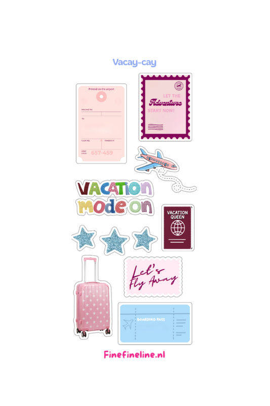 Vacay-cay Stickervel